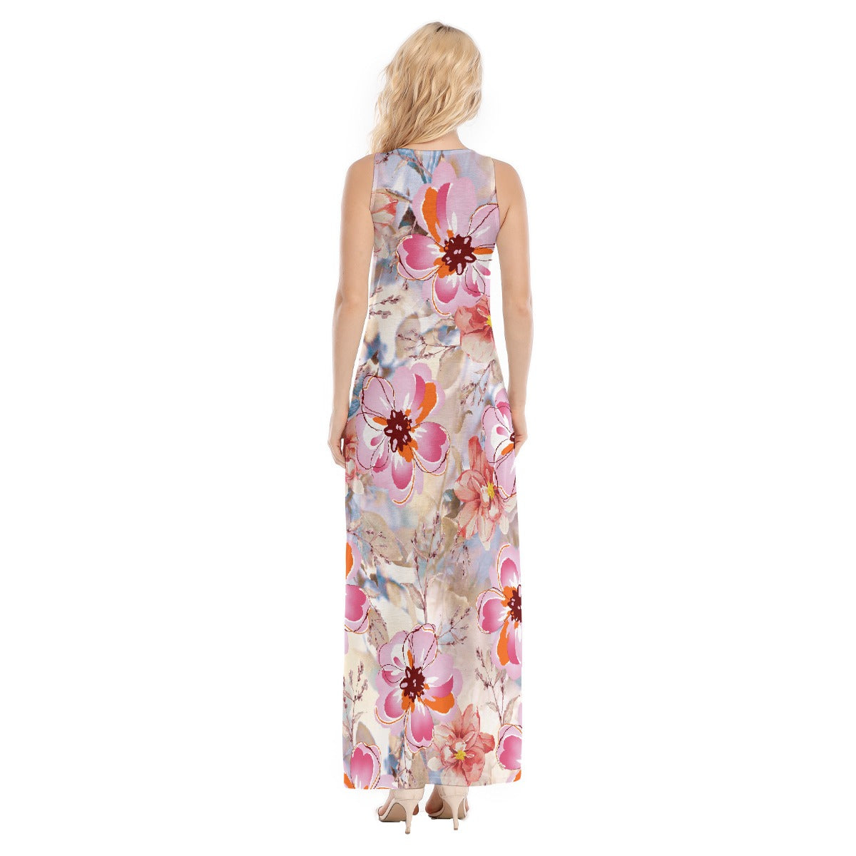 All-Over Print Women's Vest Dress | Length To Ankle