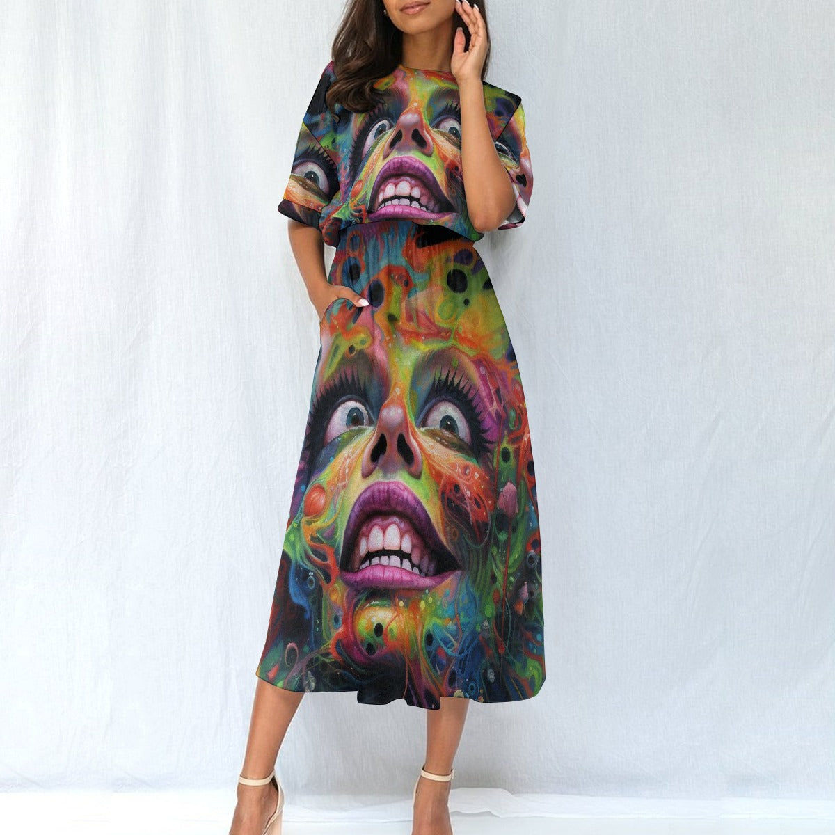 All-Over Print Women's Elastic Waist Dress