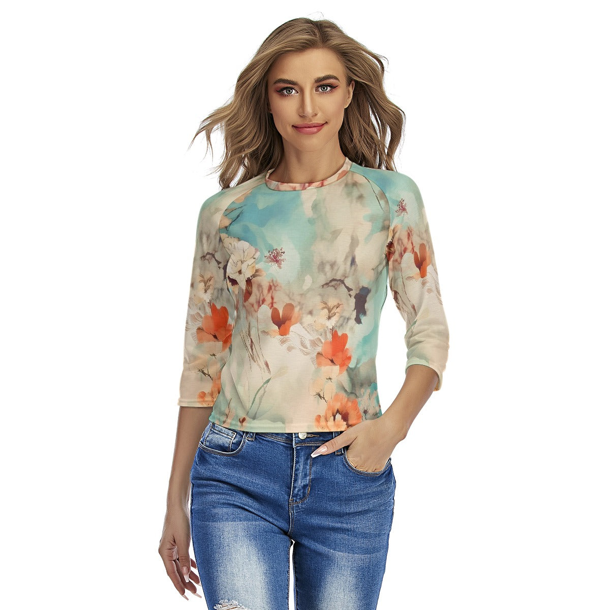 All-Over Print Women's Raglan Sleeves T-shirts