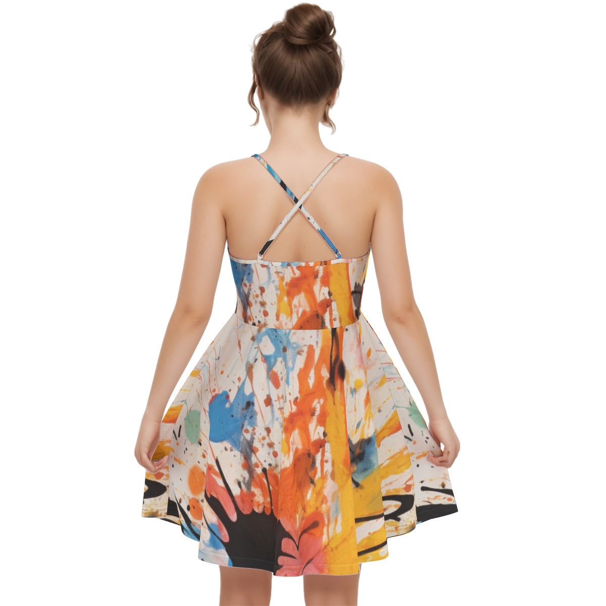 All-Over Print Women‘s Cross Cami Dress