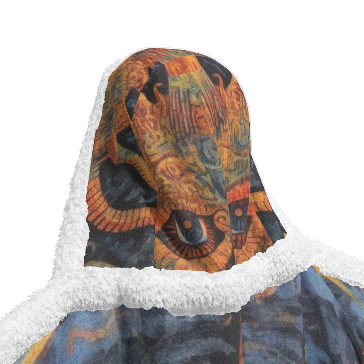 All-Over Print Unisex Wearable Hooded Blanket