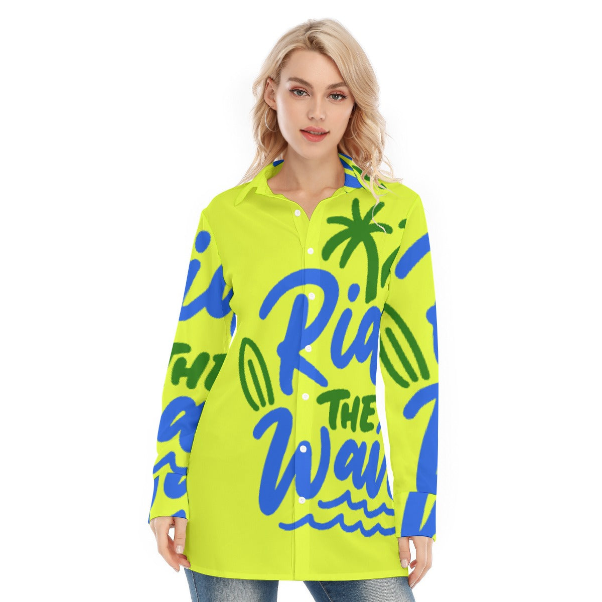 All-Over Print Women's Long Shirt