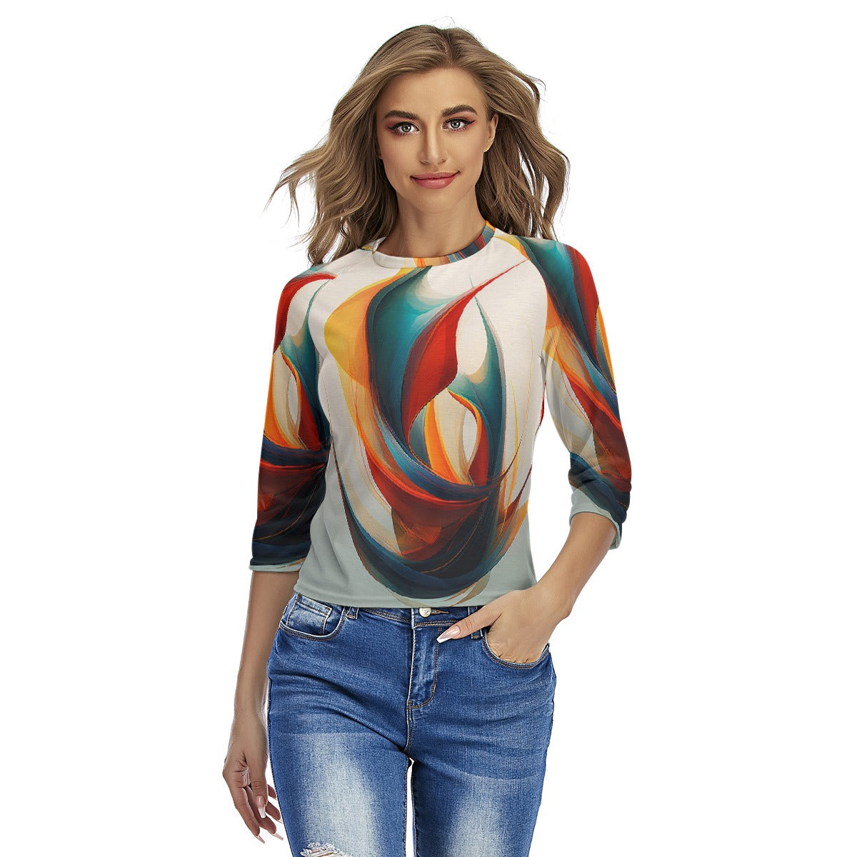 All-Over Print Women's Raglan Sleeves T-shirts