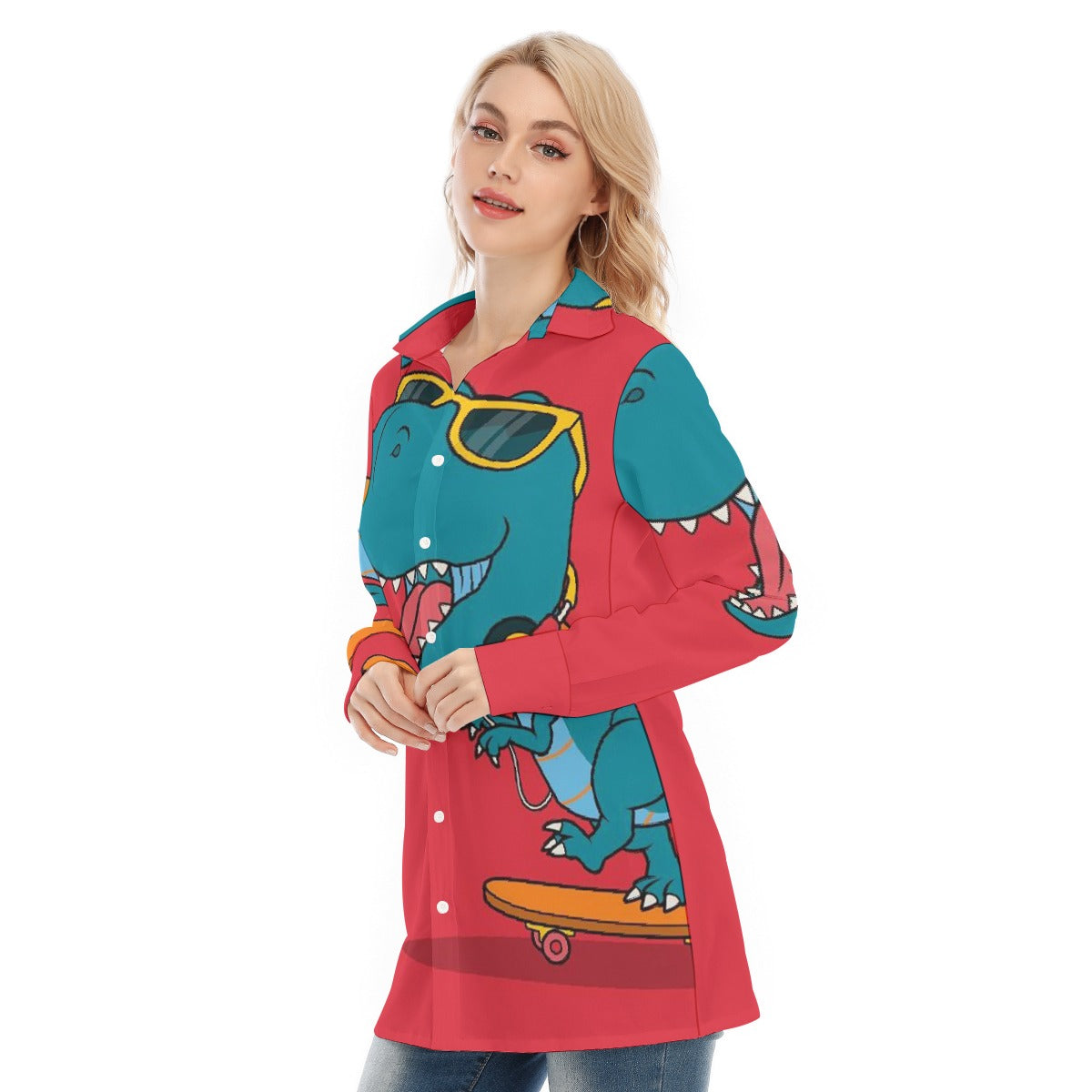 All-Over Print Women's Long Shirt