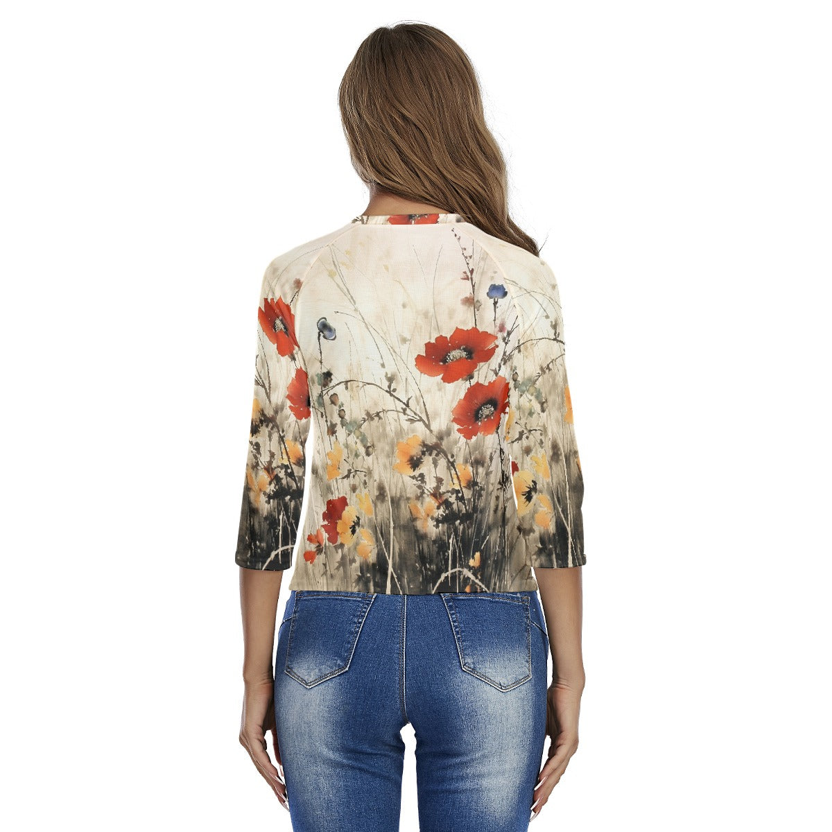 All-Over Print Women's Raglan Sleeves T-shirts