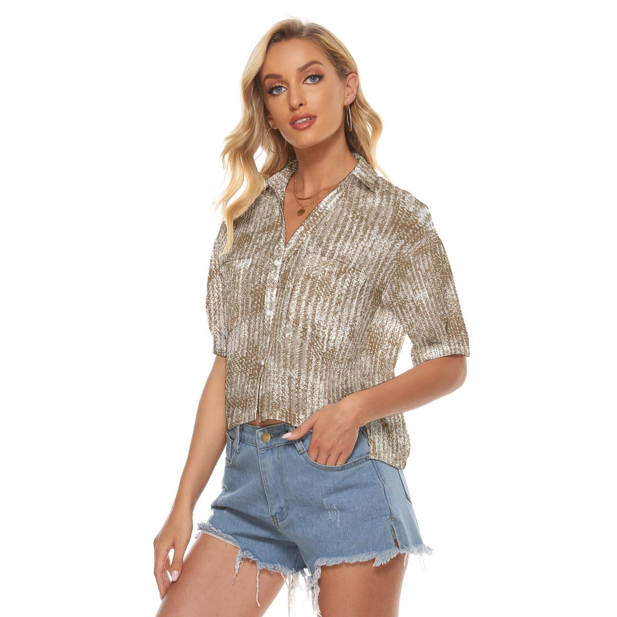 All-Over Print Women's V-neck Shirts