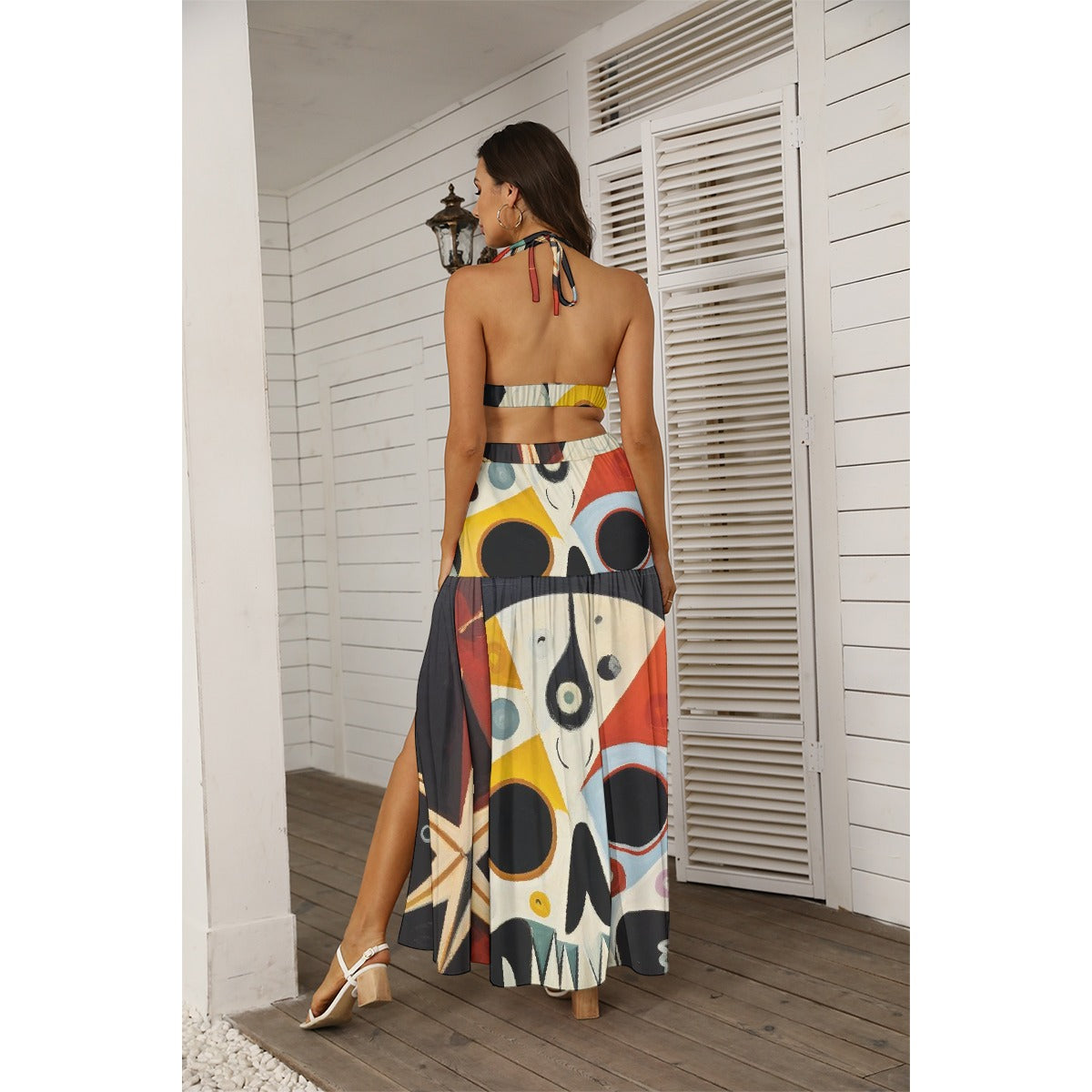 All-Over Print Women's Tie Back Wrap Dress