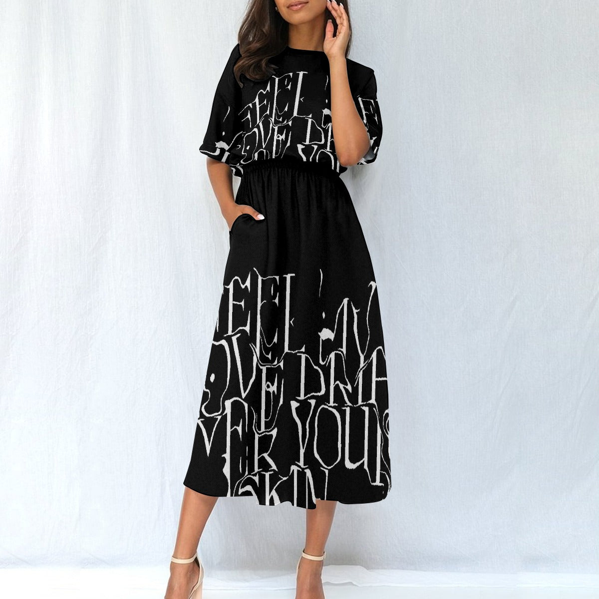 All-Over Print Women's Elastic Waist Dress