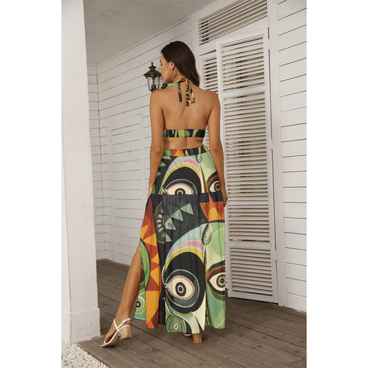 All-Over Print Women's Tie Back Wrap Dress