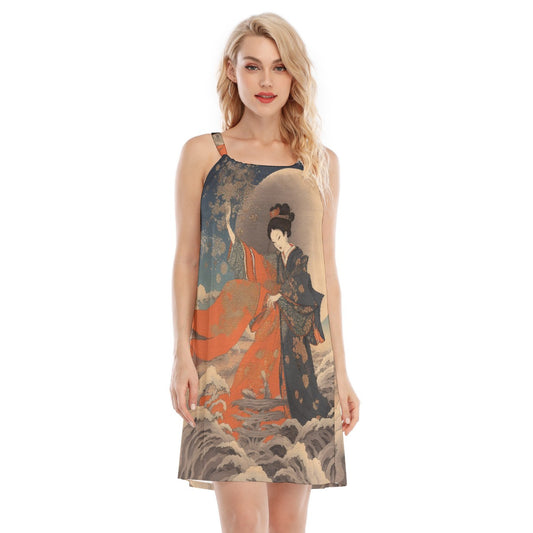 All-Over Print Women's O-neck Cami Dress