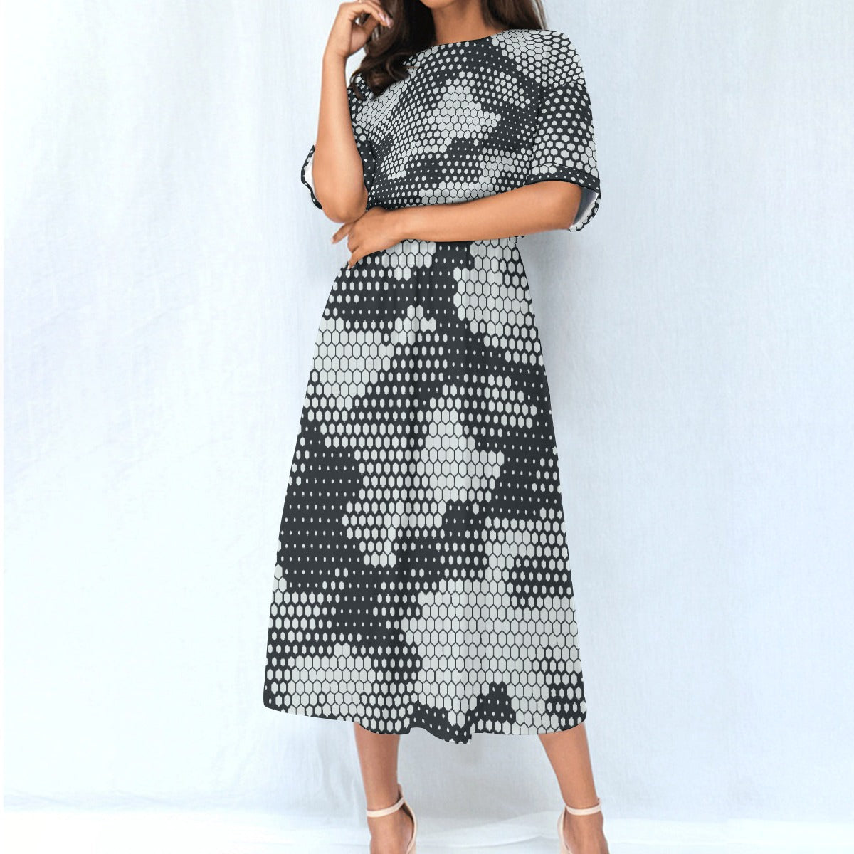 All-Over Print Women's Elastic Waist Dress