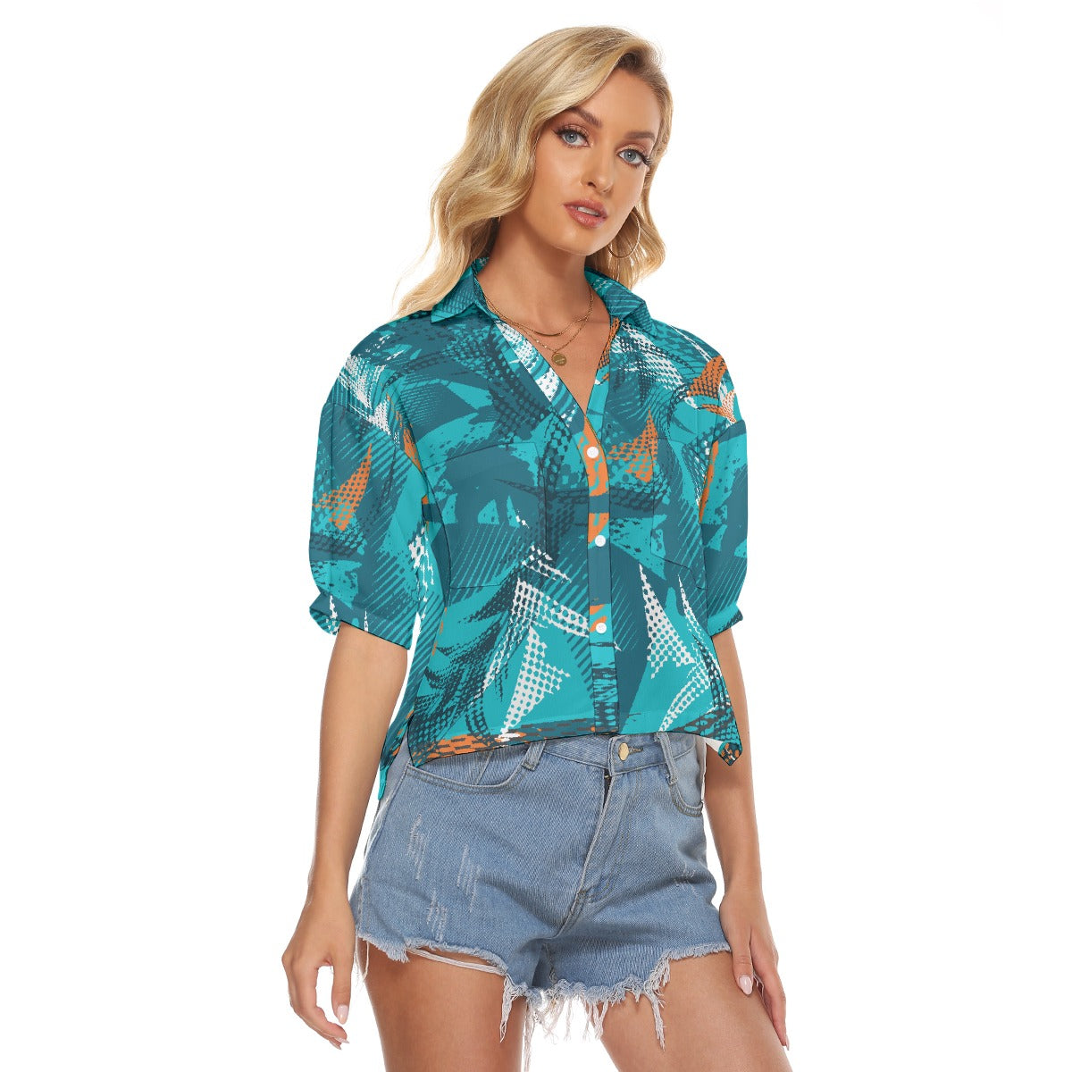 All-Over Print Women's V-neck Shirts