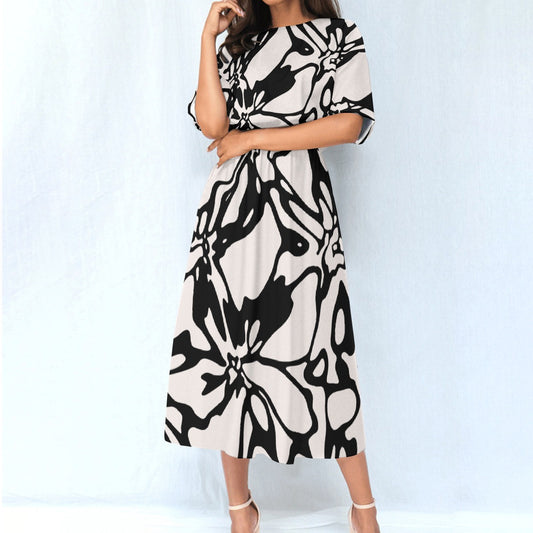 All-Over Print Women's Elastic Waist Dress