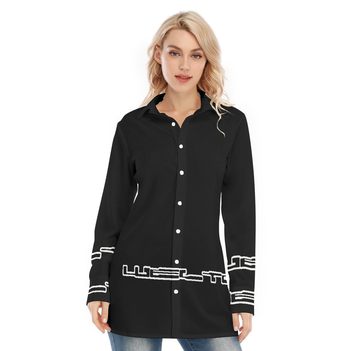 All-Over Print Women's Long Shirt