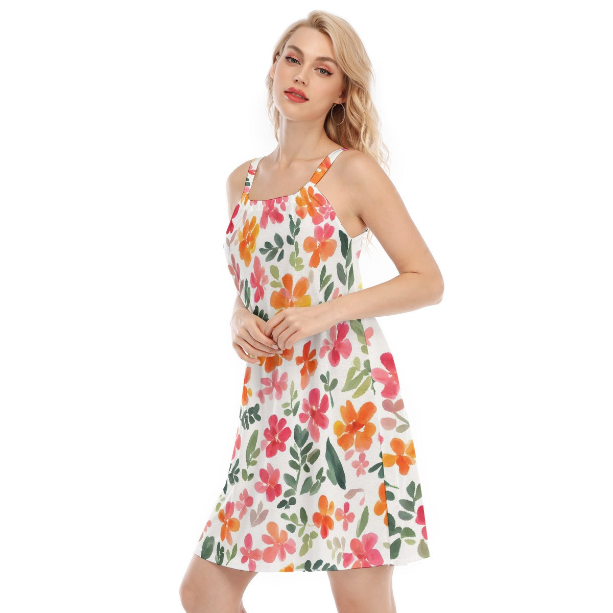 All-Over Print Women's O-neck Cami Dress