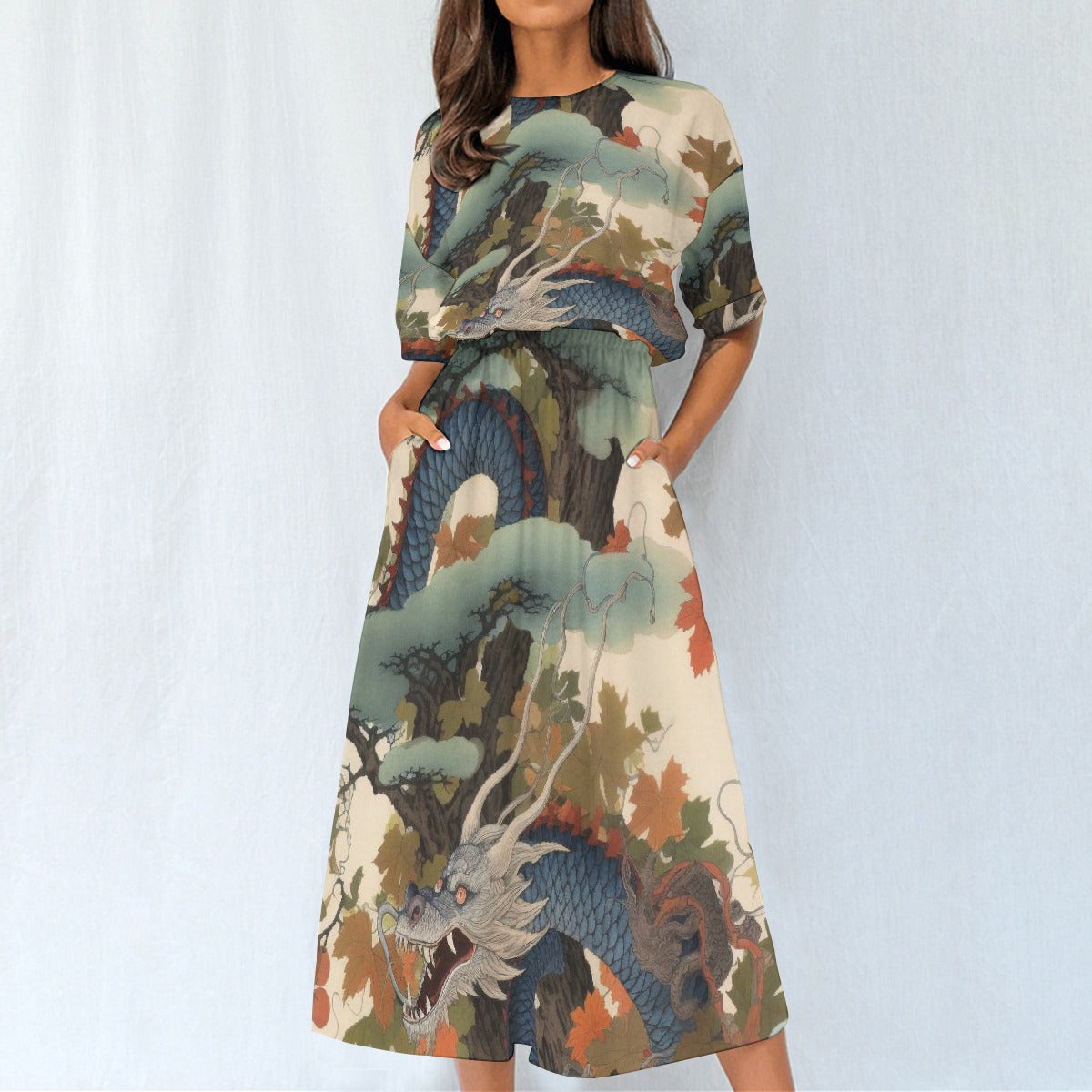 All-Over Print Women's Elastic Waist Dress