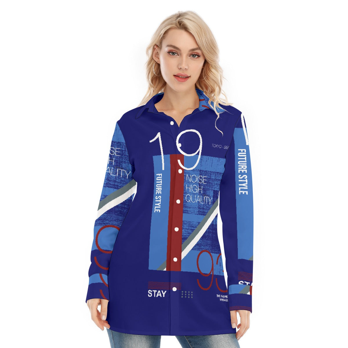 All-Over Print Women's Long Shirt