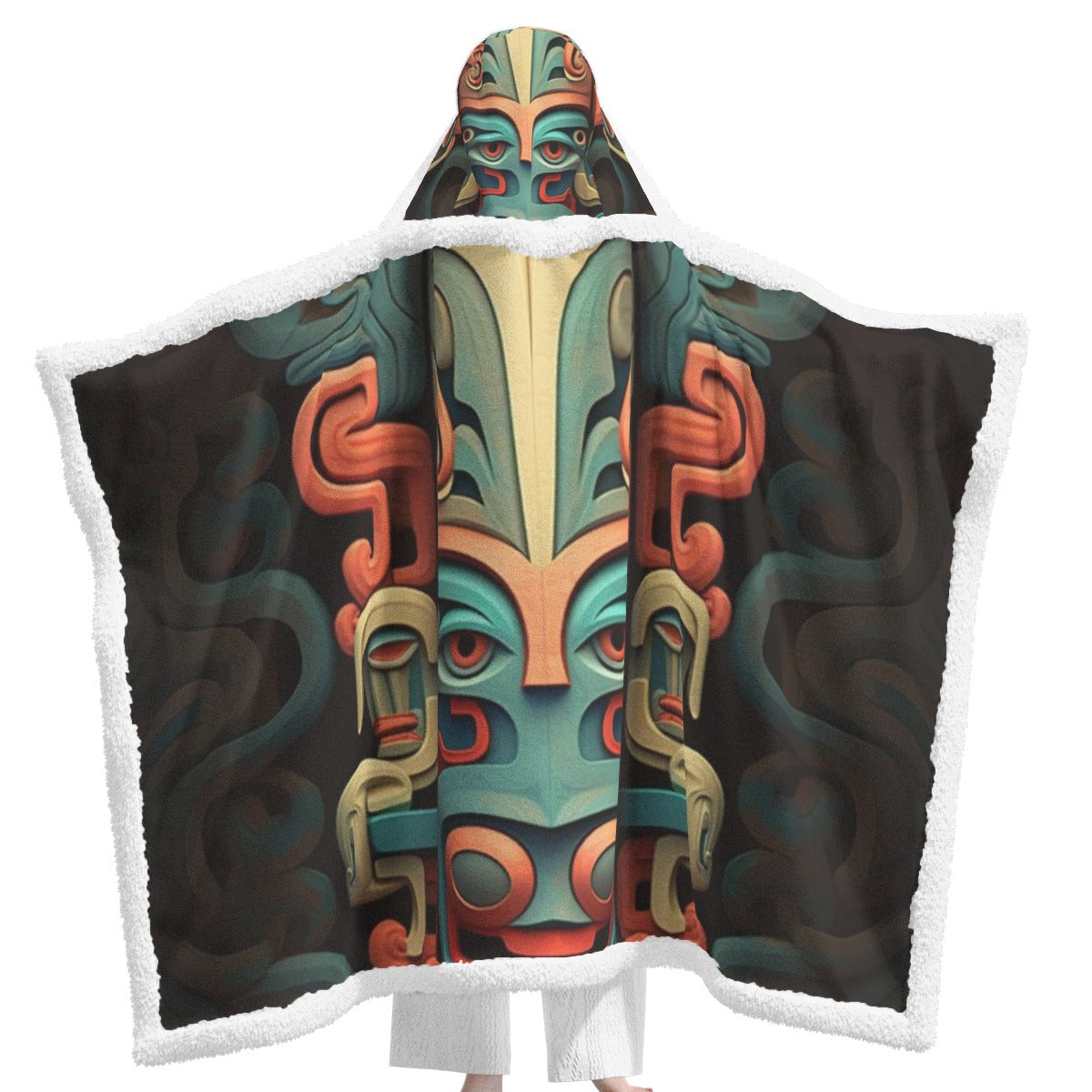 All-Over Print Unisex Wearable Hooded Blanket