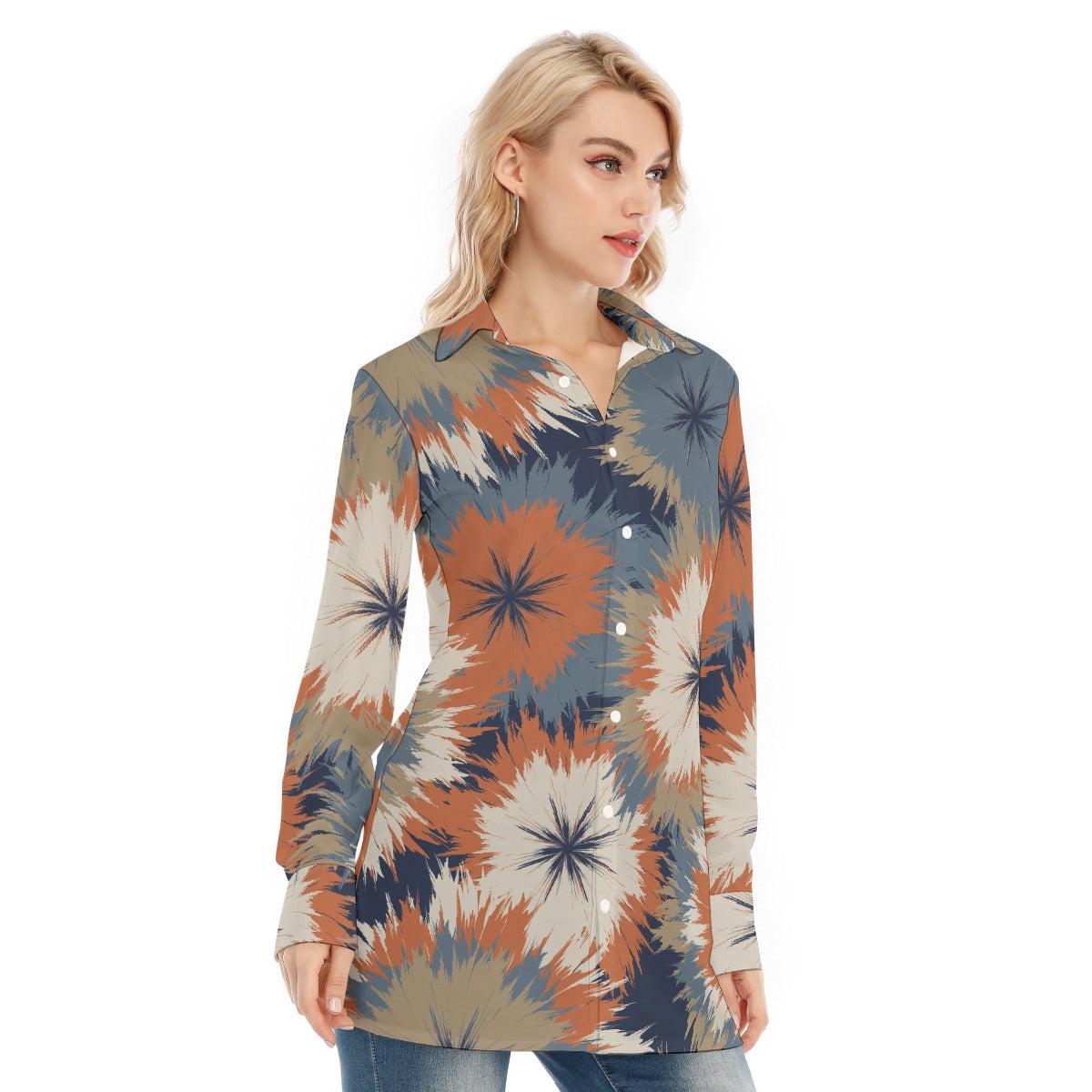 All-Over Print Women's Long Shirt