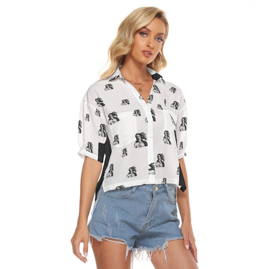 All-Over Print Women's V-neck Shirts