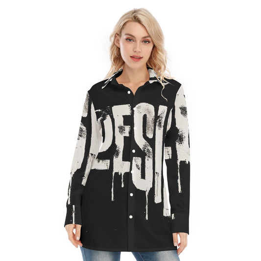 All-Over Print Women's Long Shirt