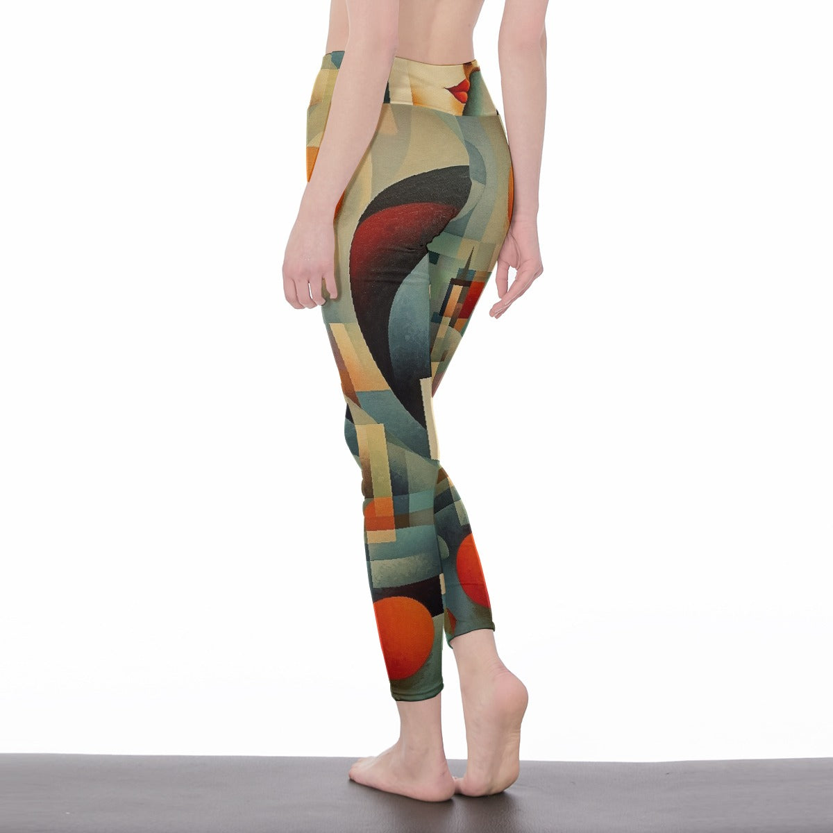 All-Over Print Women's High Waist Leggings | Side Stitch Closure