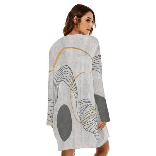 All-Over Print  Women's Loose Crew Neck Dress