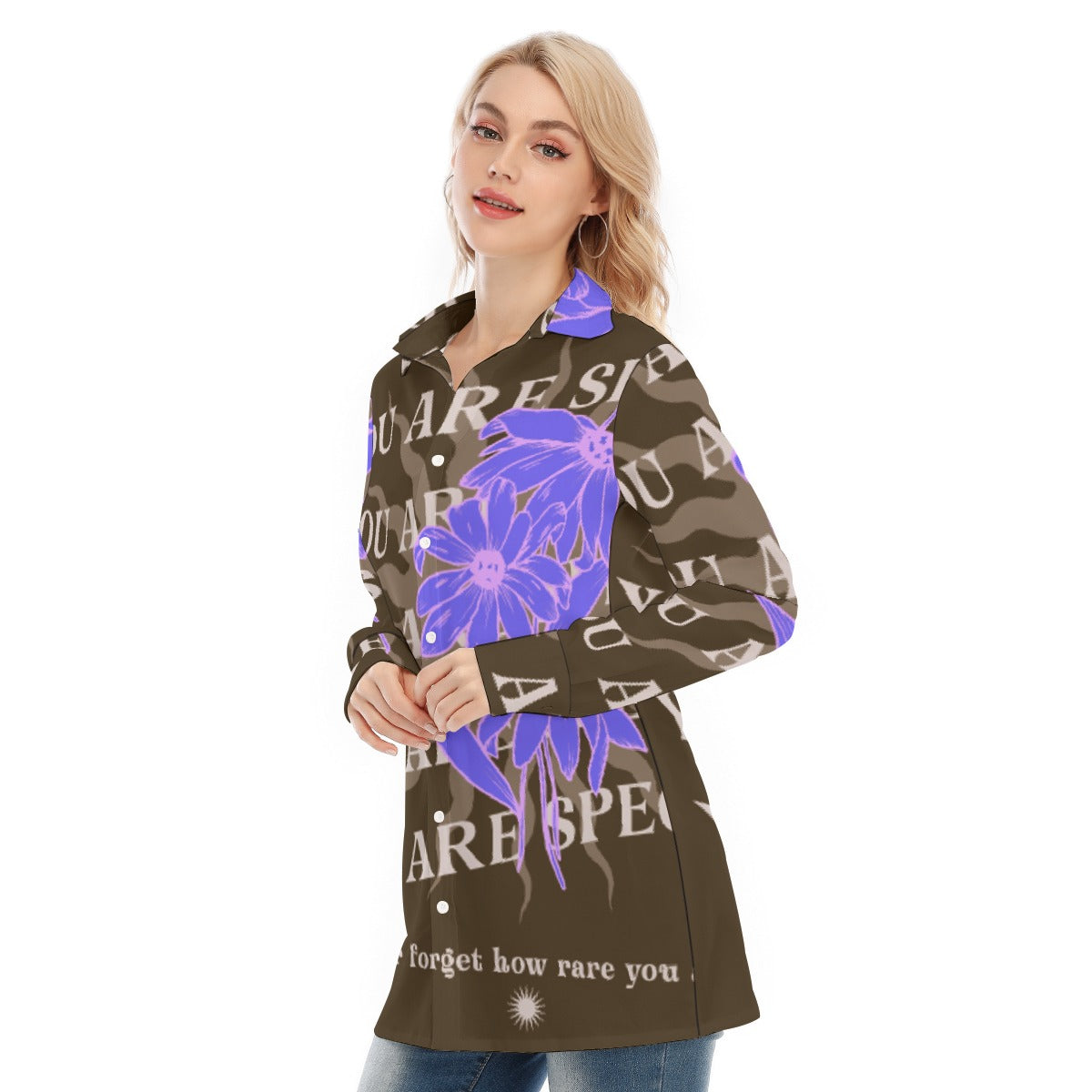 All-Over Print Women's Long Shirt