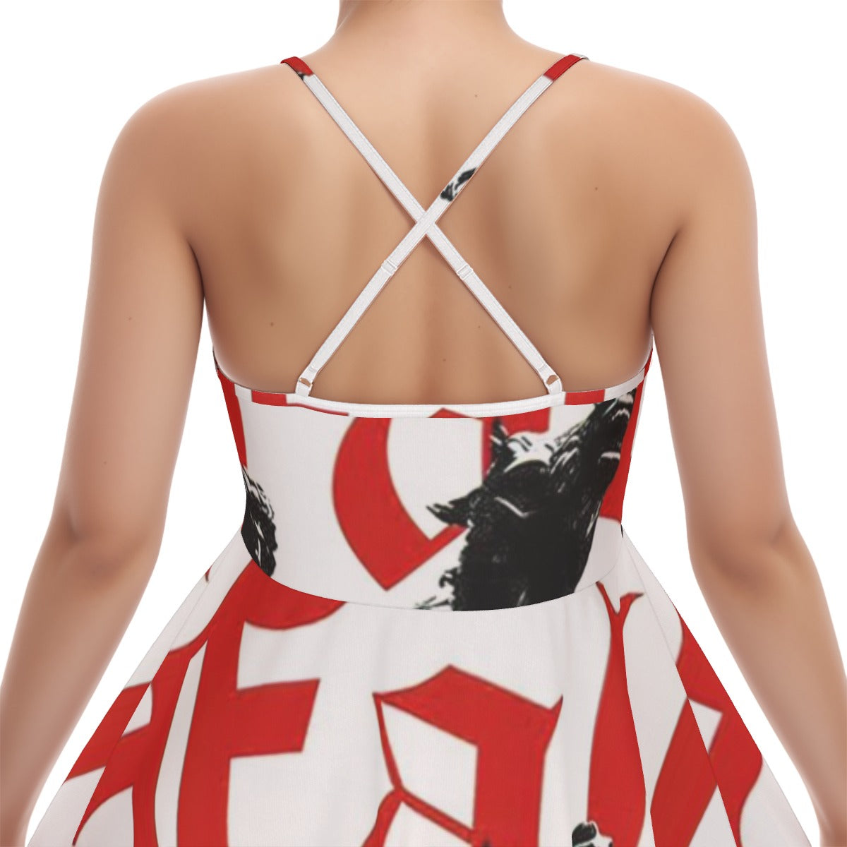 All-Over Print Women‘s Cross Cami Dress