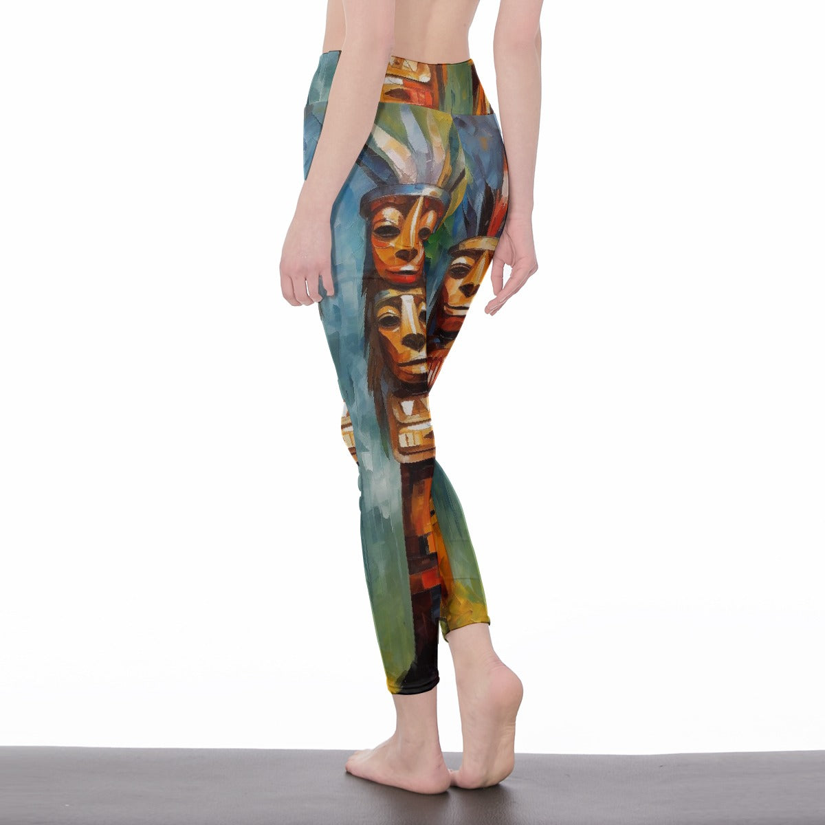 All-Over Print Women's High Waist Leggings | Side Stitch Closure