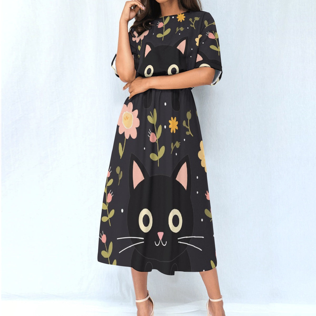 All-Over Print Women's Elastic Waist Dress