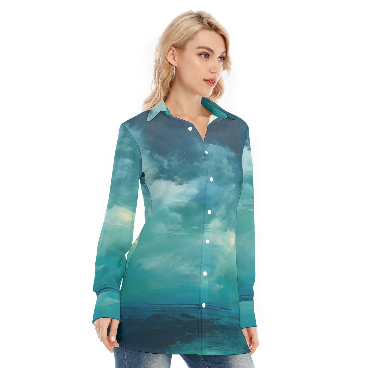 All-Over Print Women's Long Shirt