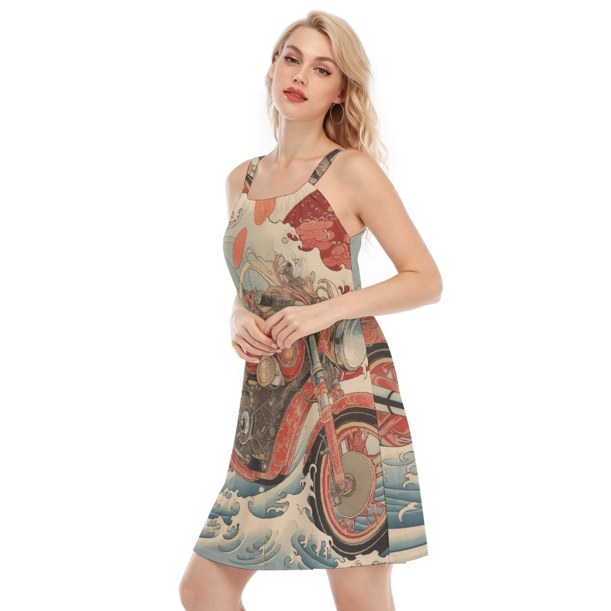 All-Over Print Women's O-neck Cami Dress