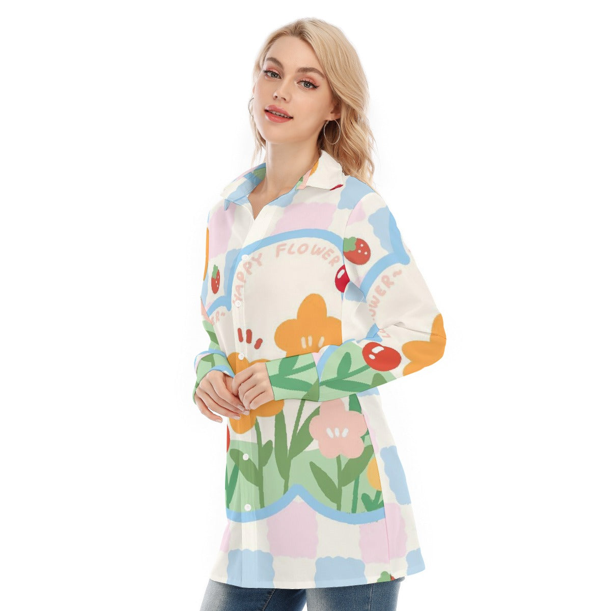 All-Over Print Women's Long Shirt