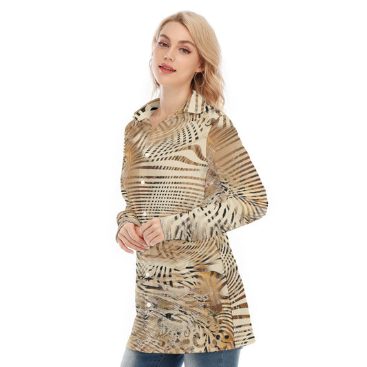 All-Over Print Women's Long Shirt