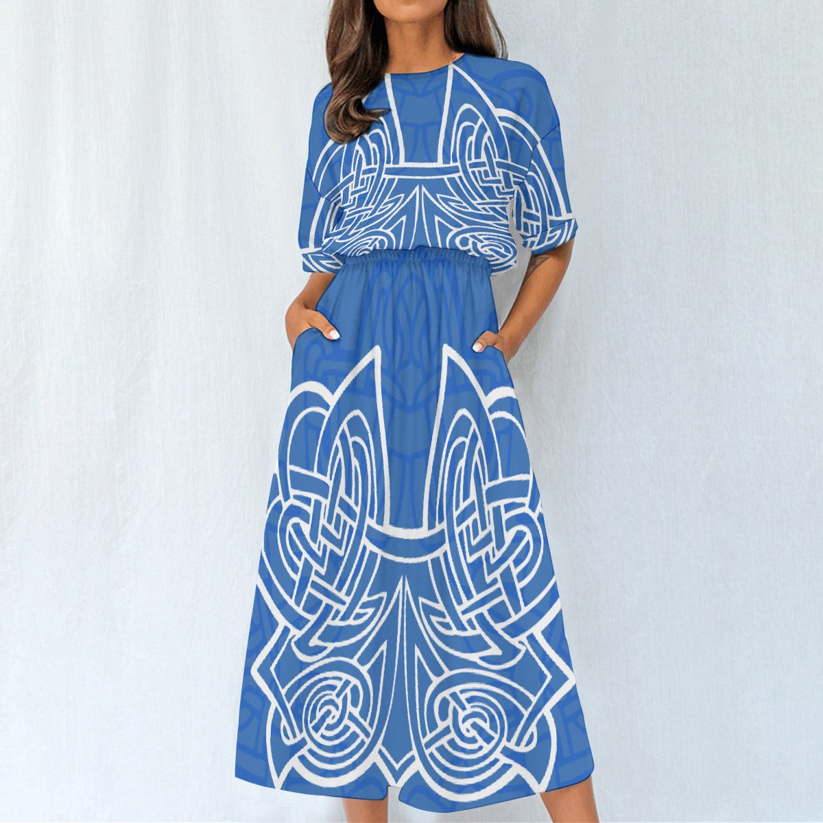 All-Over Print Women's Elastic Waist Dress