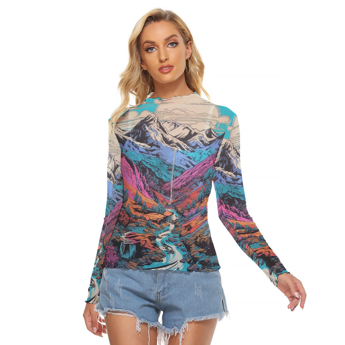 All-Over Print Women's Mesh T-shirt