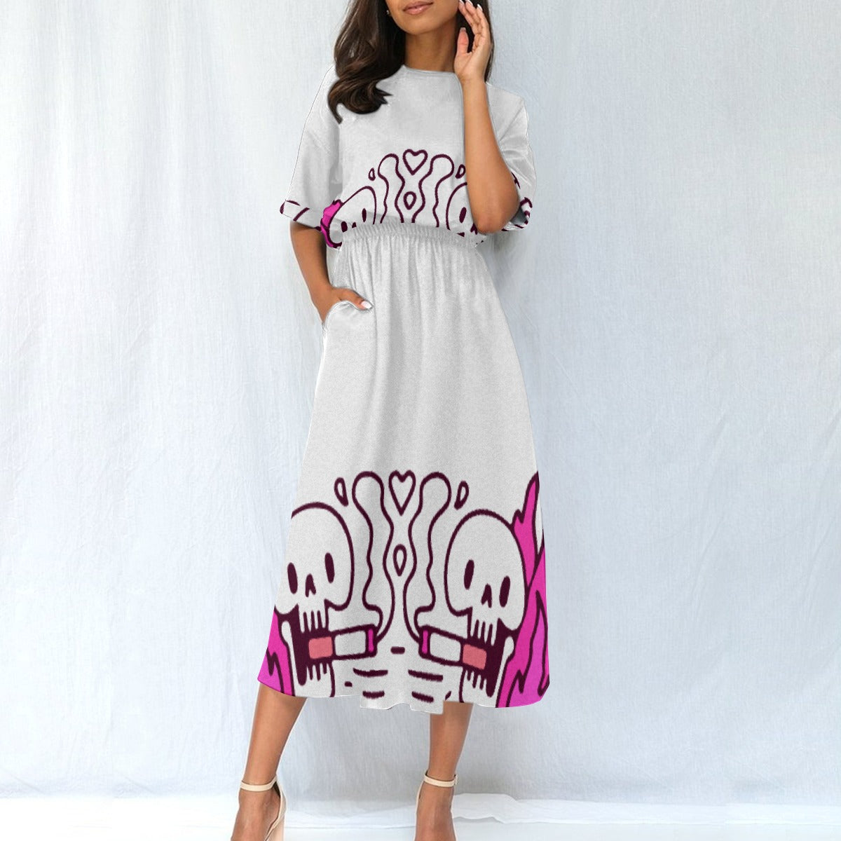 All-Over Print Women's Elastic Waist Dress