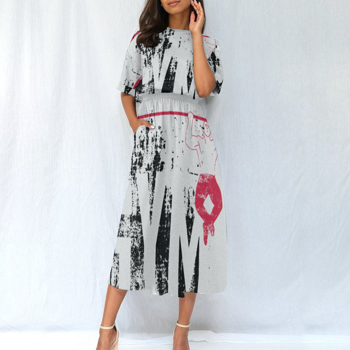 All-Over Print Women's Elastic Waist Dress