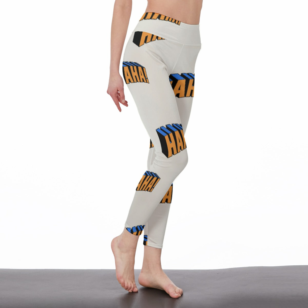 All-Over Print Women's High Waist Leggings | Side Stitch Closure