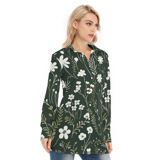 All-Over Print Women's Long Shirt