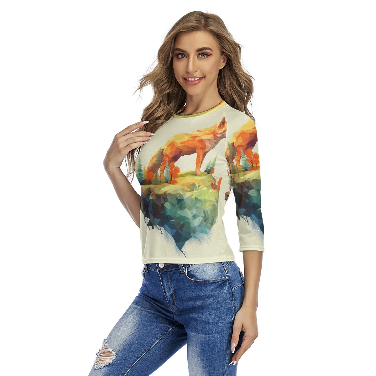 All-Over Print Women's Raglan Sleeves T-shirts