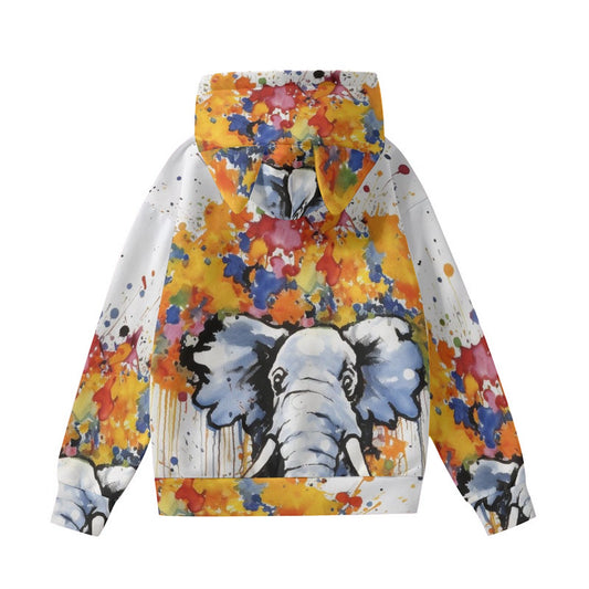 All-Over Print Women’s Hoodie With Decorative Ears