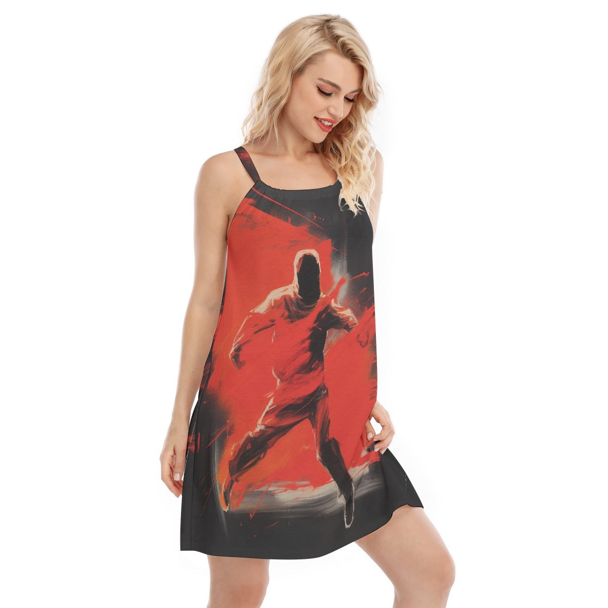 All-Over Print Women's O-neck Cami Dress