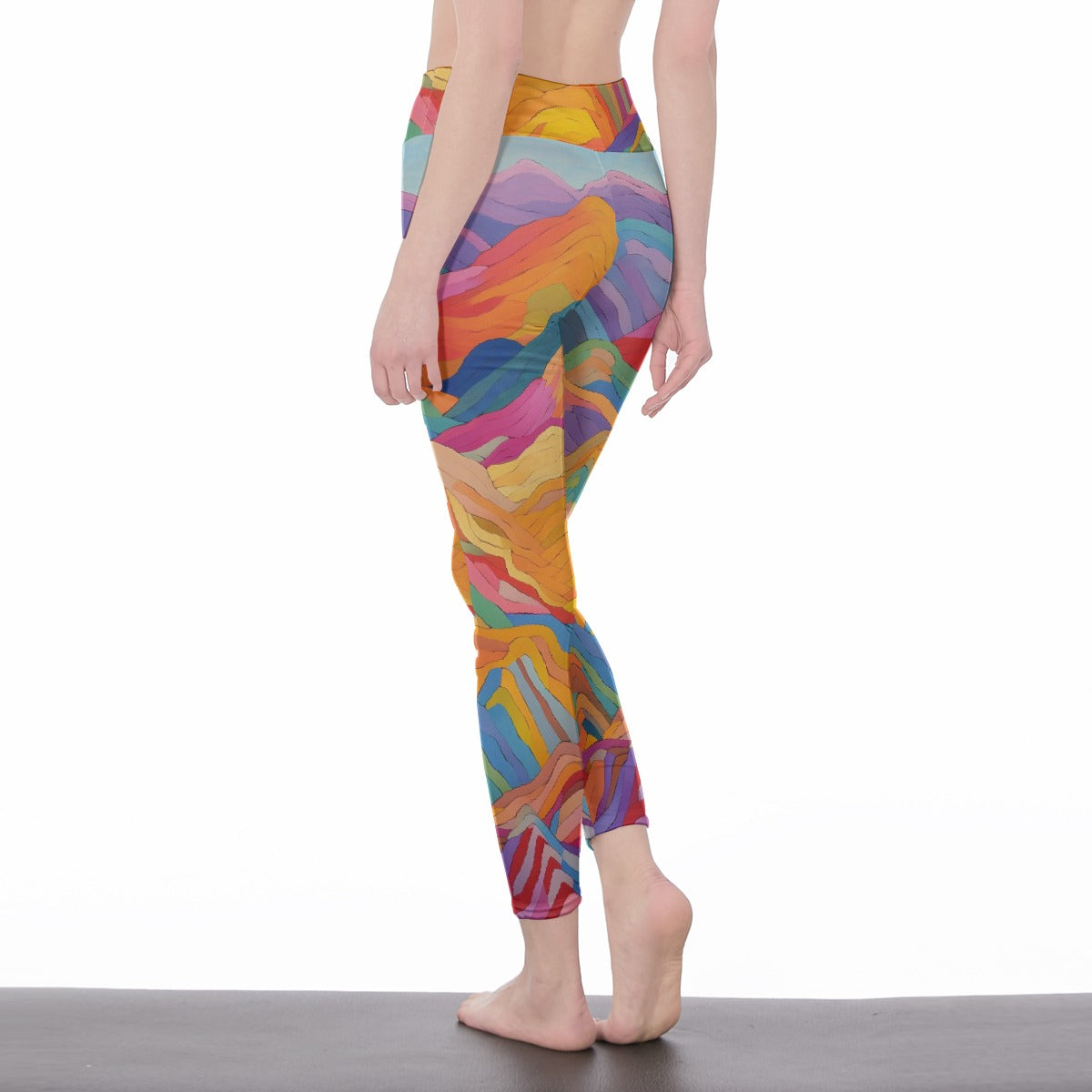 All-Over Print Women's High Waist Leggings | Side Stitch Closure