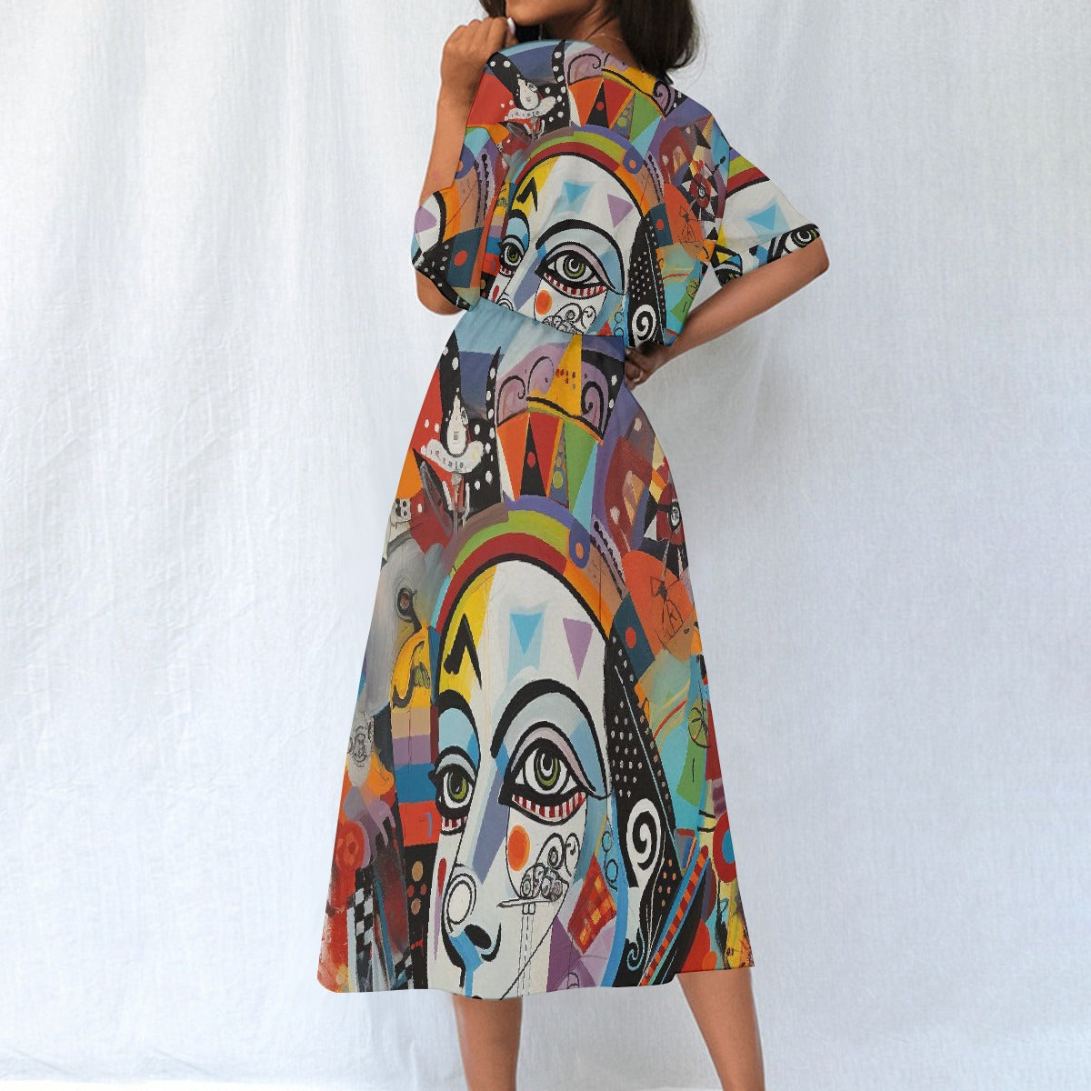 All-Over Print Women's Elastic Waist Dress