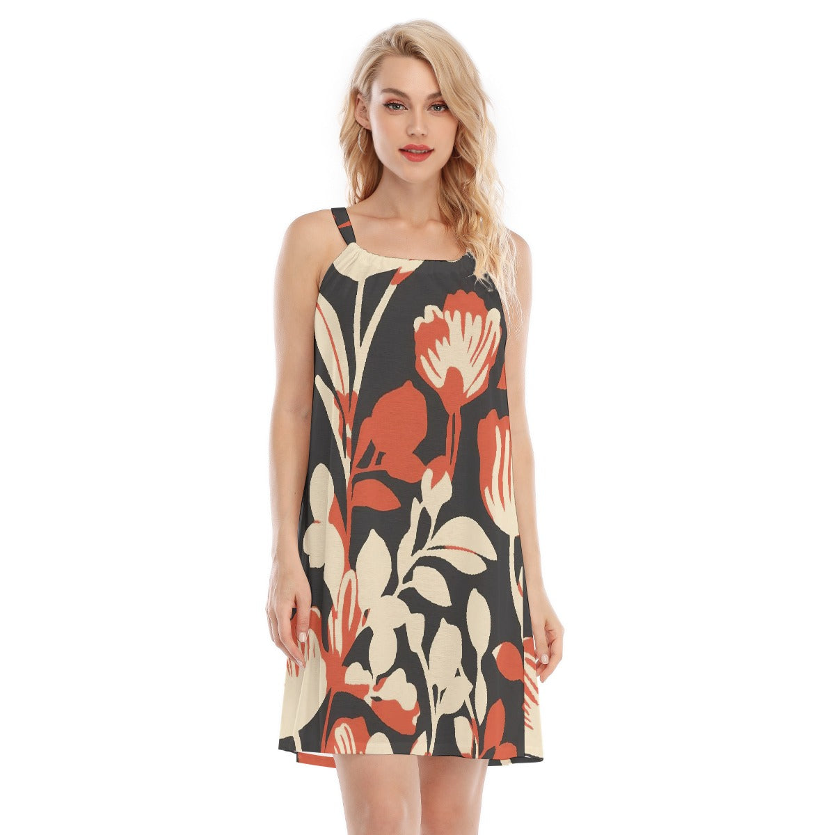 All-Over Print Women's O-neck Cami Dress