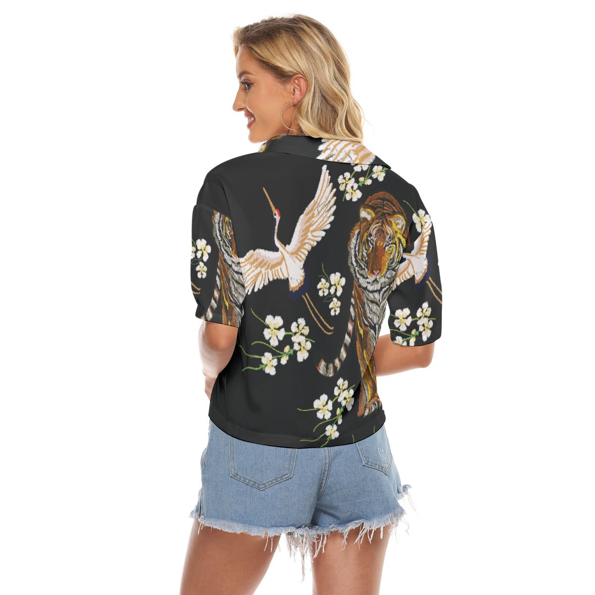 All-Over Print Women's V-neck Shirts