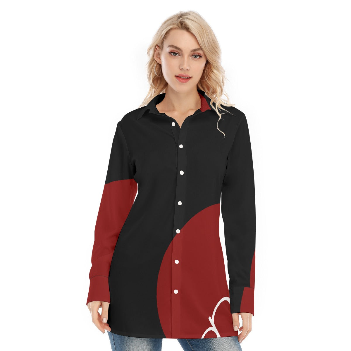 All-Over Print Women's Long Shirt