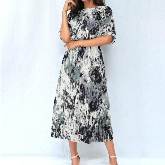 All-Over Print Women's Elastic Waist Dress